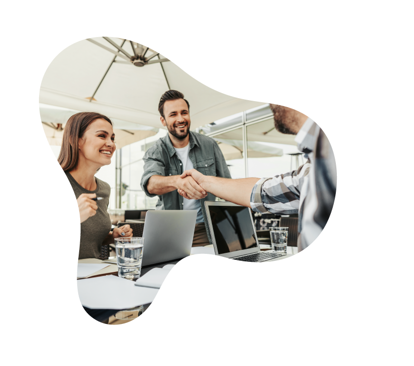 colleagues shaking hands